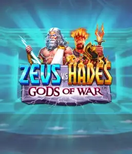 Experience the mythological battlefield of the Zeus vs Hades: Gods of War game by Pragmatic Play, featuring Zeus with his thunderbolt alongside the fiery Hades with his scepter. This graphic captures the dramatic clash between these mythic figures, with a mystical background. Ideal for mythology enthusiasts, offering a captivating gaming experience. 